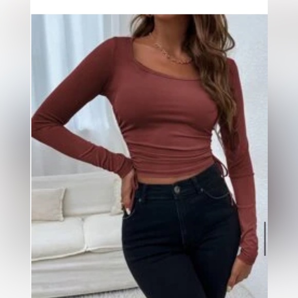 Shein Long Sleeve Crop Top - Picture 1 of 7